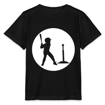 Tee-ball kids - Tee ball player kid - Stanley/Stella MINI CREATOR Kids’ T-Shirt - black - Front - Mikhail (115cm)