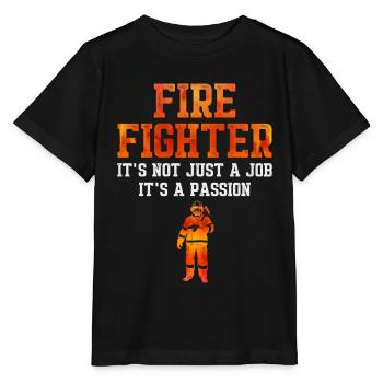 Pompiers Pompiers Pompiers Pompiers Pompiers - T-shirt bio MINI CREATOR Stanley/Stella Enfant - noir - Devant - Mikhail (115cm)