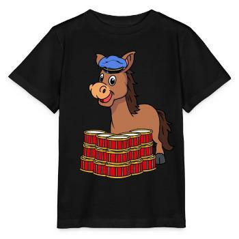 Âne tambour tambour - T-shirt bio MINI CREATOR Stanley/Stella Enfant - noir - Devant - Mikhail (115cm)