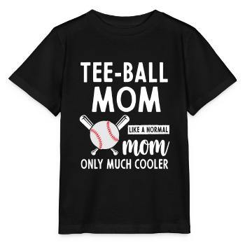 Tee-ball mom Tee-ball Player Mama Tee-ball Mama - Stanley/Stella MINI CREATOR Kids’ T-Shirt - black - Front - Mikhail (115cm)