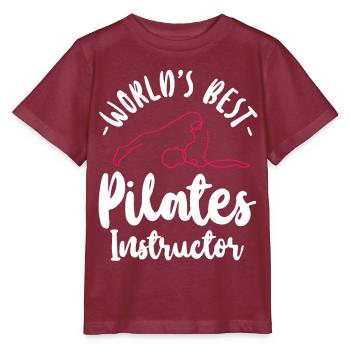 Instructeur de Pilates Enseignant du monde entier - T-shirt bio MINI CREATOR Stanley/Stella Enfant - bordeaux - Devant - Kain (125cm)