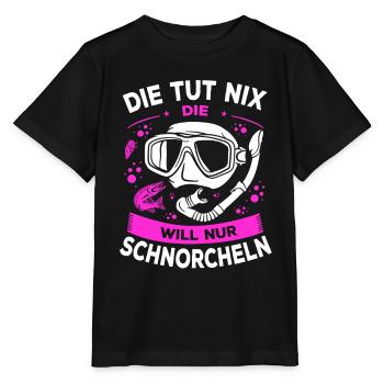 Schnorcheln Spruch Schnorchler Taucher Schnorcheln - Stanley/Stella Kinder T-Shirt MINI CREATOR  - Schwarz - Vorne - Mikhail (115cm)