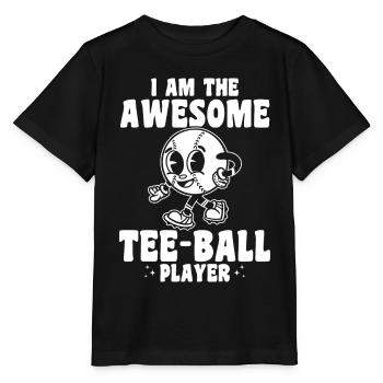 Joueur de tee-ball - Je suis le génial joueur de tee-ball - T-shirt bio MINI CREATOR Stanley/Stella Enfant - noir - Devant - Mikhail (115cm)