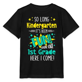 1. Klasse Einschulung Lustiger Spruch Junge Schule - Stanley/Stella Kinder T-Shirt MINI CREATOR  - Schwarz - Vorne - Mikhail (115cm)