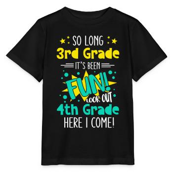 4th Grade Elementary School Funny Saying Young School - Stanley/Stella MINI CREATOR Kids’ T-Shirt - black - Front - Mikhail (115cm)