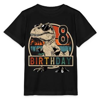 Lunettes de soleil T-Rex 8 ans garçon 8e anniversaire - T-shirt bio MINI CREATOR Stanley/Stella Enfant - noir - Devant - Mikhail (115cm)