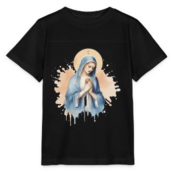 Jungfrau Maria Jesus Gott Kirche Christentum - Stanley/Stella Kinder T-Shirt MINI CREATOR  - Schwarz - Vorne - Mikhail (115cm)