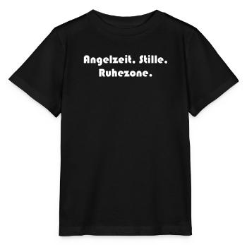 Pêche - temps de pêche, silence, zone de tranquillité. - T-shirt bio MINI CREATOR Stanley/Stella Enfant - noir - Devant - Mikhail (115cm)