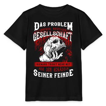 Wikinger Tshirt Viking Valhalla Walhalla Gott Odin - Stanley/Stella Kinder T-Shirt MINI CREATOR  - Schwarz - Vorne - Mikhail (115cm)