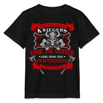 Wikinger Tshirt Viking Valhalla Walhalla Gott Odin - Stanley/Stella Kinder T-Shirt MINI CREATOR  - Schwarz - Vorne - Mikhail (115cm)