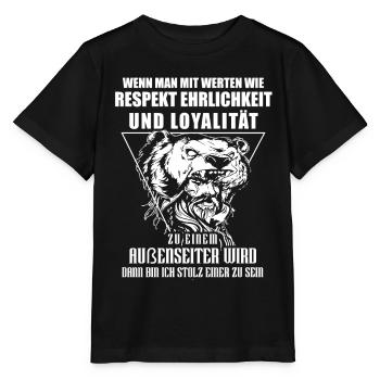 Wikinger Tshirt Viking Valhalla Walhalla Gott Odin - Stanley/Stella Kinder T-Shirt MINI CREATOR  - Schwarz - Vorne - Mikhail (115cm)
