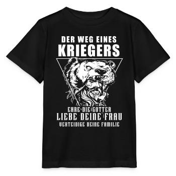 Wikinger Tshirt Viking Valhalla Walhalla Gott Odin - Stanley/Stella Kinder T-Shirt MINI CREATOR  - Schwarz - Vorne - Mikhail (115cm)