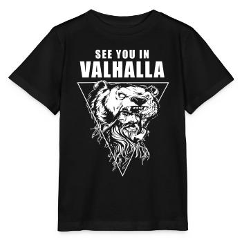 Wikinger Tshirt Viking Valhalla Walhalla Gott Odin - Stanley/Stella Kinder T-Shirt MINI CREATOR  - Schwarz - Vorne - Mikhail (115cm)