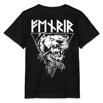 Wikinger Tshirt Viking Valhalla Walhalla Gott Odin - Stanley/Stella Kinder T-Shirt MINI CREATOR  - Schwarz - Vorne - Mikhail (115cm)
