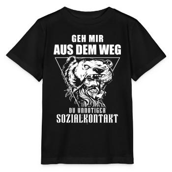 Wikinger Tshirt Viking Valhalla Walhalla Gott Odin - Stanley/Stella Kinder T-Shirt MINI CREATOR  - Schwarz - Vorne - Mikhail (115cm)