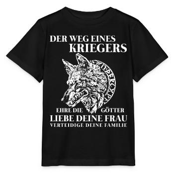 Wikinger Tshirt Viking Valhalla Walhalla Gott Odin - Stanley/Stella Kinder T-Shirt MINI CREATOR  - Schwarz - Vorne - Mikhail (115cm)