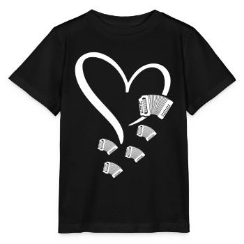 Accordion Heart Accordion Player Accordion Music - Stanley/Stella MINI CREATOR Kids’ T-Shirt - black - Front - Mikhail (115cm)