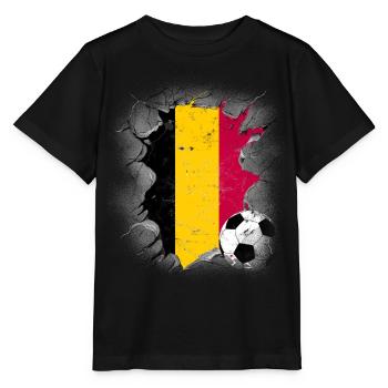 Belgique Belgique Belgique Belgique Bruxelles Football - T-shirt bio MINI CREATOR Stanley/Stella Enfant - noir - Devant - Mikhail (115cm)