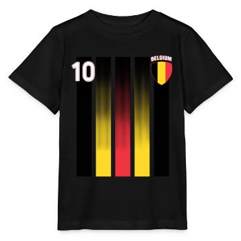 Belgique Belgique Belgique Belgique Bruxelles Football - T-shirt bio MINI CREATOR Stanley/Stella Enfant - noir - Devant - Mikhail (115cm)