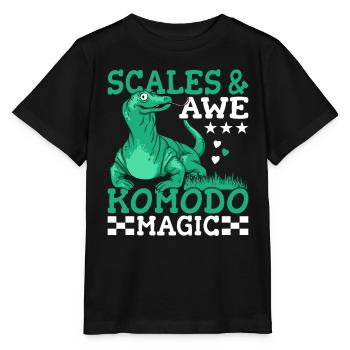 Schuppen Komodowaran-besitzer Wildtiere - Stanley/Stella Kinder T-Shirt MINI CREATOR  - Schwarz - Vorne - Mikhail (115cm)