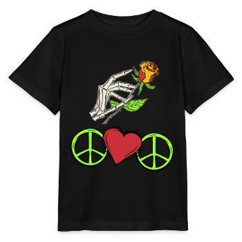 Symbole de paix - T-shirt bio MINI CREATOR Stanley/Stella Enfant - noir - Devant - Mikhail (115cm)