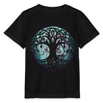 Celtic Tree Celtic Nature Forest - Stanley/Stella MINI CREATOR Kids’ T-Shirt - black - Front - Mikhail (115cm)