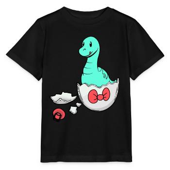Dino Baby Naissance Coquille d’oeuf de grossesse - T-shirt bio MINI CREATOR Stanley/Stella Enfant - noir - Devant - Mikhail (115cm)