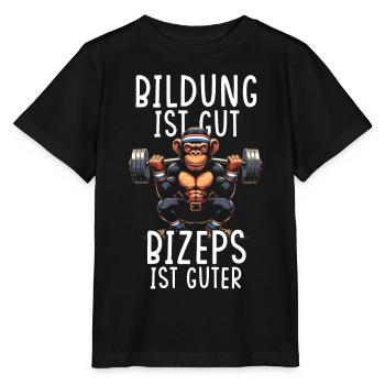 Gym Tshirt Lustig Fitness Workout Fitnessstudio - Stanley/Stella Kinder T-Shirt MINI CREATOR  - Schwarz - Vorne - Mikhail (115cm)