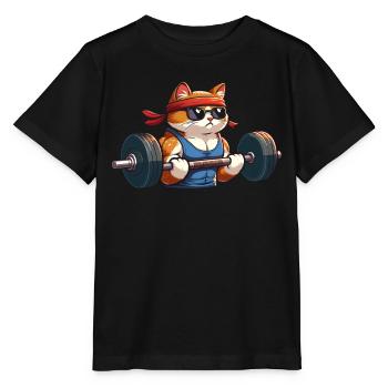 Tshirt de gymnastique drôle fitness entraînement gym - T-shirt bio MINI CREATOR Stanley/Stella Enfant - noir - Devant - Mikhail (115cm)