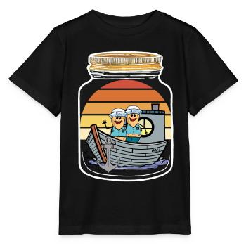 Erdnüsse Matrosen Jungs Seefahrer Seemänner - Stanley/Stella Kinder T-Shirt MINI CREATOR  - Schwarz - Vorne - Mikhail (115cm)