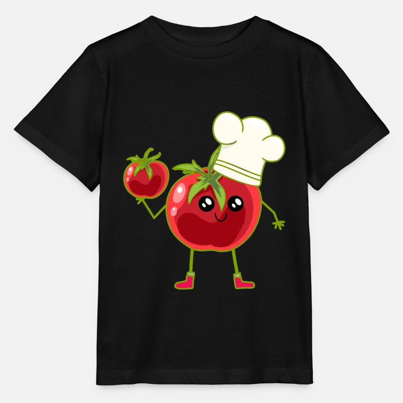 Tomate Tomaten Koch Köchin Köche - Stanley/Stella Kinder T-Shirt MINI CREATOR  - Schwarz