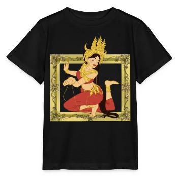 Tänzerin Mädchen Frau Asien Indien - Stanley/Stella Kinder T-Shirt MINI CREATOR  - Schwarz - Vorne - Mikhail (115cm)