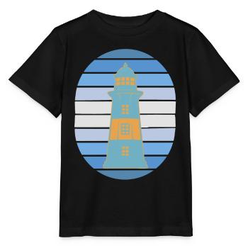 Phare Signal Phares maritimes - T-shirt bio MINI CREATOR Stanley/Stella Enfant - noir - Devant - Mikhail (115cm)