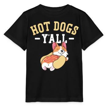 Hot Dog Adult Girl Hot Dogs Y'All - Stanley/Stella Kinder T-Shirt MINI CREATOR  - Schwarz - Vorne - Mikhail (115cm)