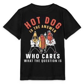 Hot Dog Adult Hot Dog Is The - Stanley/Stella MINI CREATOR Kids’ T-Shirt - black - Front - Mikhail (115cm)