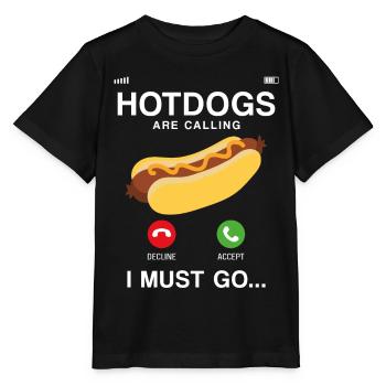 Hot Dog Adult Phone Display Hot - Stanley/Stella Kinder T-Shirt MINI CREATOR  - Schwarz - Vorne - Mikhail (115cm)