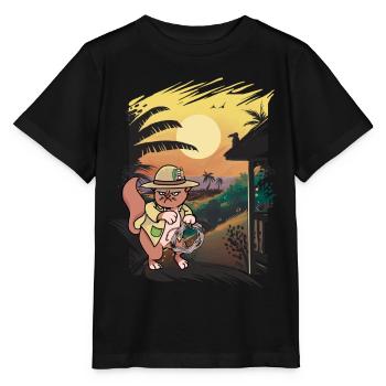 Chat Chats Wild West Ranger Ranch Farmer - T-shirt bio MINI CREATOR Stanley/Stella Enfant - noir - Devant - Mikhail (115cm)