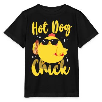 Hot Dog Adult Chicken Girl Hot Dog - Stanley/Stella Kinder T-Shirt MINI CREATOR  - Schwarz - Vorne - Mikhail (115cm)