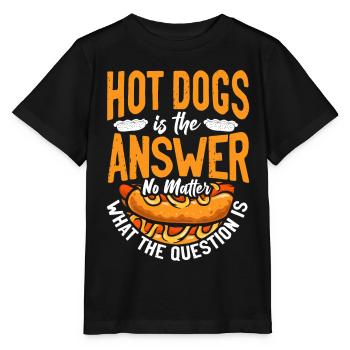 Hot Dog Adult Hot Dog Is The - Stanley/Stella MINI CREATOR Kids’ T-Shirt - black - Front - Mikhail (115cm)