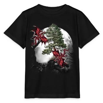 Dragon Dragon Fable Mythe médiéval conte de fées - T-shirt bio MINI CREATOR Stanley/Stella Enfant - noir - Devant - Mikhail (115cm)