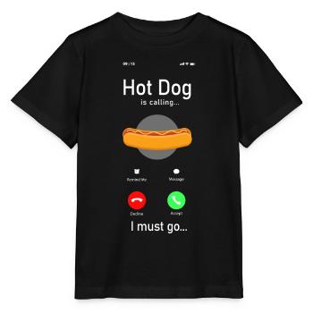 Hot Dog Adult Phone Display Hot - Stanley/Stella Kinder T-Shirt MINI CREATOR  - Schwarz - Vorne - Mikhail (115cm)