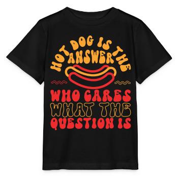 Hot Dog Adult Hot Dog Is The - Stanley/Stella MINI CREATOR Kids’ T-Shirt - black - Front - Mikhail (115cm)