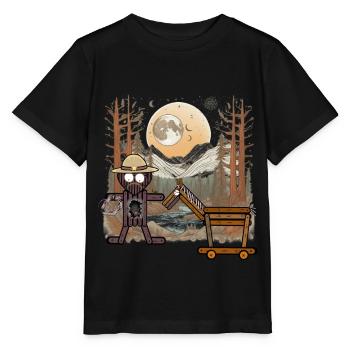 Wild West Rider Horse Cowboy Western Rider - Stanley/Stella MINI CREATOR Kids’ T-Shirt - black - Front - Mikhail (115cm)