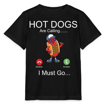 Hot Dog Adulte Téléphone Affichage Chaud - T-shirt bio MINI CREATOR Stanley/Stella Enfant - noir - Devant - Mikhail (115cm)