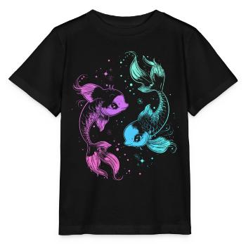 Pisces Zodiac Sign Pisces Astrology Symbol - Stanley/Stella MINI CREATOR Kids’ T-Shirt - black - Front - Mikhail (115cm)