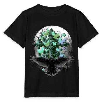 Croix de croix de croix d’Halloween d’Halloween - T-shirt bio MINI CREATOR Stanley/Stella Enfant - noir - Devant - Mikhail (115cm)