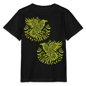 Corbeau Corbeau Oiseaux Corbeaux Occulte Corbeau Corbeau - T-shirt bio MINI CREATOR Stanley/Stella Enfant - noir - Devant - Mikhail (115cm)