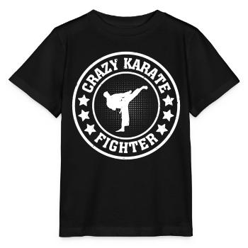 Crazy Karate Fighter - Karate Fighter Karate - Stanley/Stella MINI CREATOR Kids’ T-Shirt - black - Front - Mikhail (115cm)