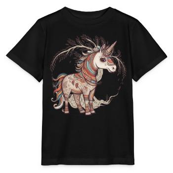 Einhörner Einhorneun Schamane Kinder - Stanley/Stella Kinder T-Shirt MINI CREATOR  - Schwarz - Vorne - Mikhail (115cm)