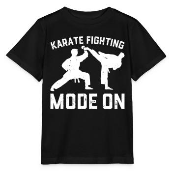 Mode de combat de karaté activé - Combat de karaté - T-shirt bio MINI CREATOR Stanley/Stella Enfant - noir - Devant - Mikhail (115cm)